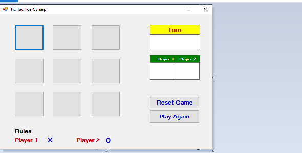 Tic Tac Toe by C-Sharp - code.market