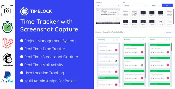 Timelock - Project Management System With Screenshot Capture image