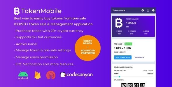 TokenMobile | Token Pre-sale & Wallet Application | ICO/STO/IDO    