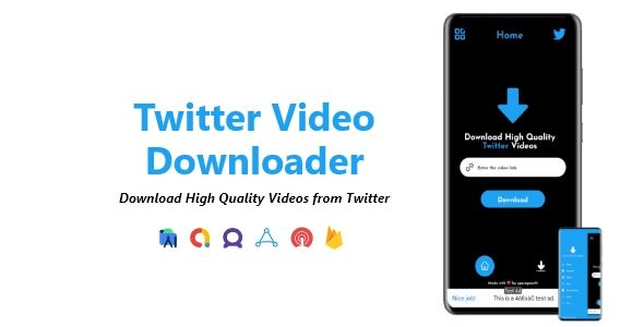 Twitter Video Downloader | ADMOB, FAN, APPLOVIN, FIREBASE, ONESIGNAL Android Miscellaneous Mobile 