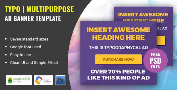 Typo Multipurpose | HTML 5 Animated Google Banner    