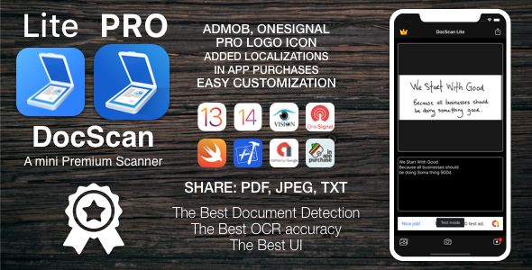 [VS] DocScan - A mini and Powerful mobile scanner for iOS (Admob, IAP, Push Notifications)    