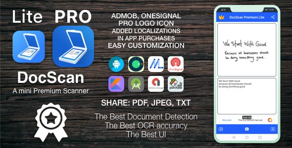 [VS] DocScan - A mini and Powerful mobile scanner for Android (Admob, IAP, Push Notifications)    