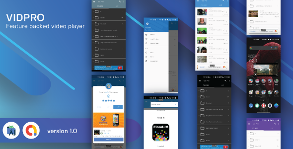 VidPro - Popup Video Player with Theme Picker Android  Mobile Full Applications