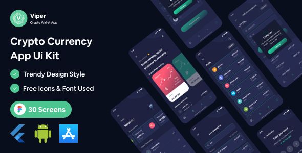 Viper - Crypto Wallet Flutter App Ui Kit    