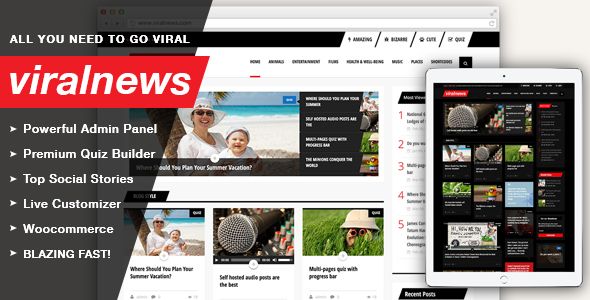 ViralNews - Buzz WordPress theme    