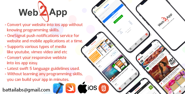 Web2App - Trasform your website into native ios app image