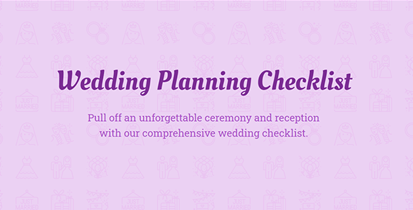 Wedding Checklist — JavaScript Template (plugin) for Wedding websites ...