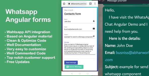 Whatsapp Angular forms    Forms