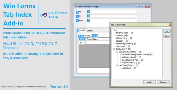 WinForms Tab Index Extension / AddIn    