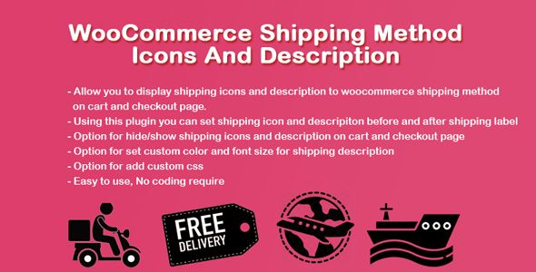 WooCommerce Shipping Icons And Description