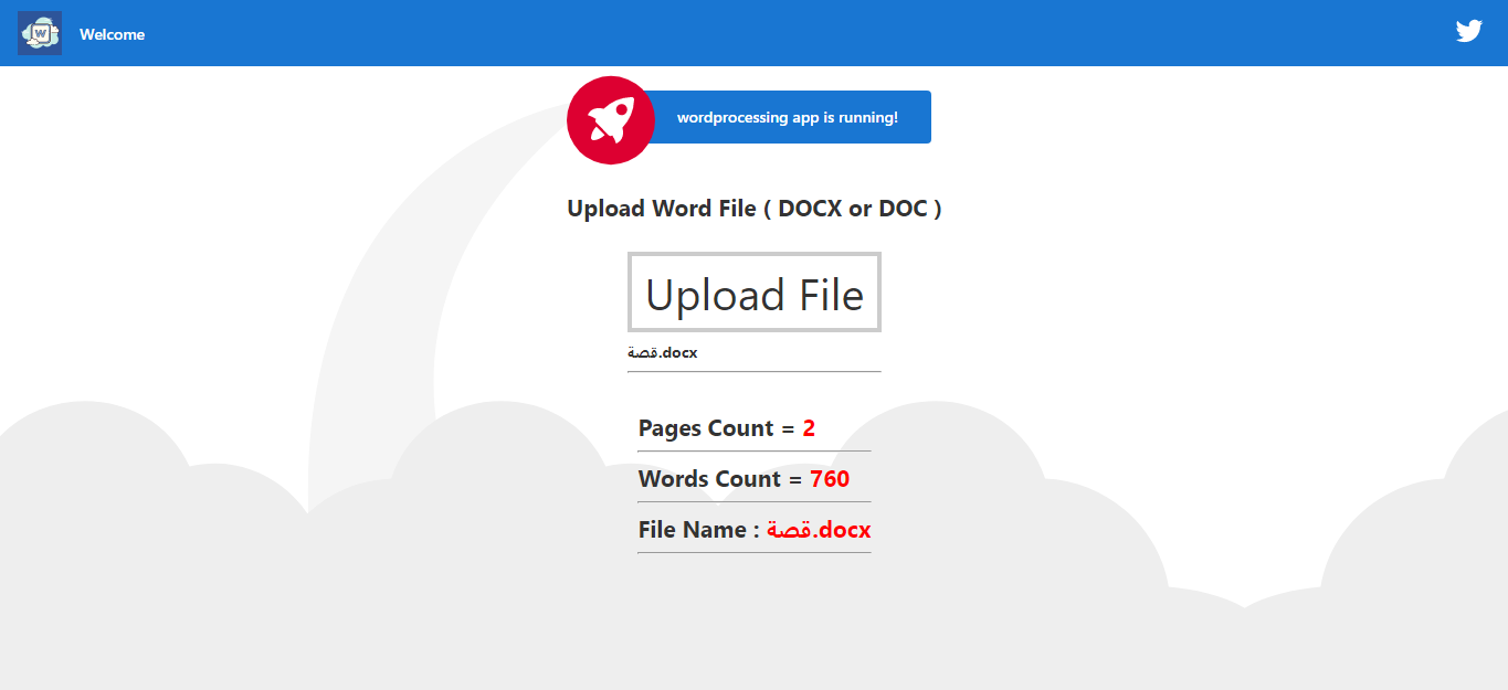 Word ( Docx / Doc ) Proccessing Document - Pages Count / Words Count / Angular 9 & .Net Core - 1