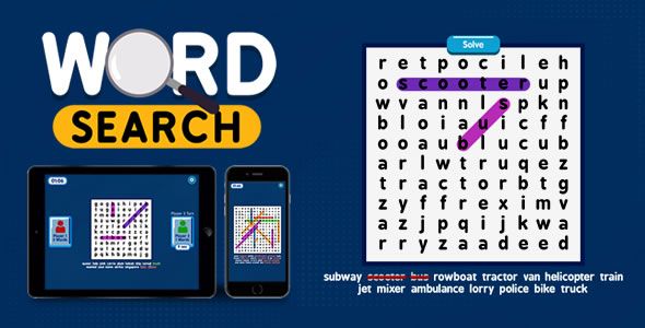 Word Search - HTML5 Game    