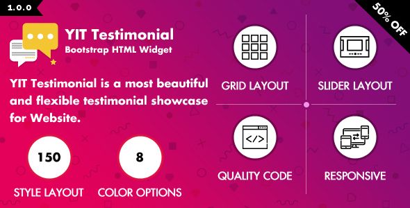 YIT Testimonial - Multiple Colors & Styles    