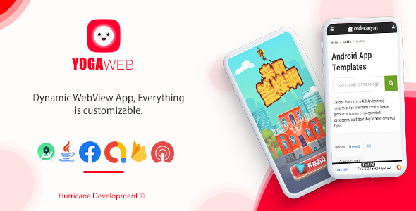 YOGAweb v2 - Android WebView Template Android  Mobile Full Applications