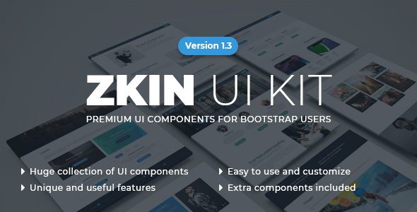ZKIN - Bootstrap 4 Skin & UI Kit    