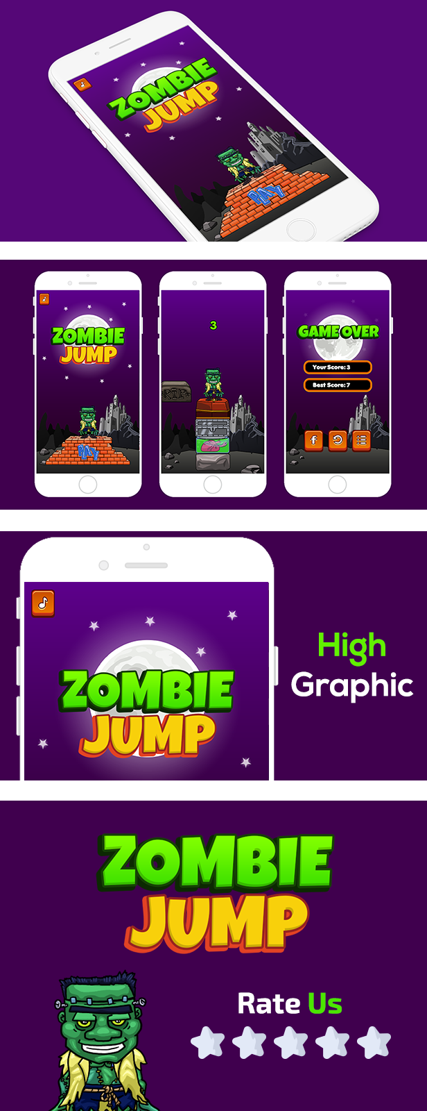 ZOMBIE JUMP WITH ADMOB - ANDROID STUDIO & ECLIPSE FILE - 2