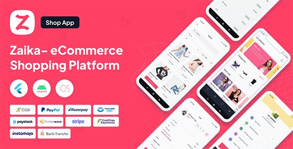 Zaika - Laravel eCommerce Shop Flutter App    