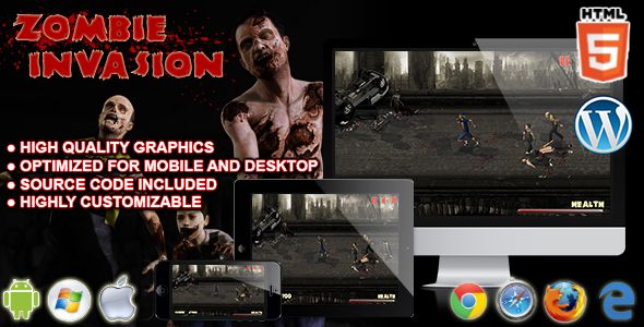 Zombie Invasion - HTML5 Survival Game    