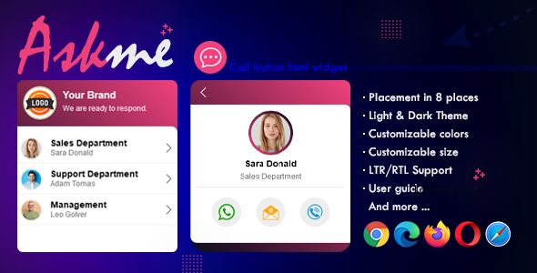 call button html widget - AskMe    