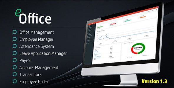 eOffice CRM - (Accounts, HRM, Inventory, Sales)    