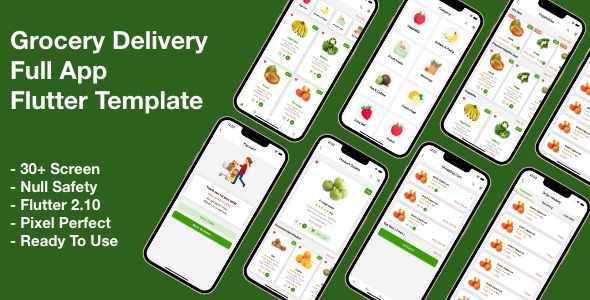 grocery delivery full app template / flutter grocery delivery app    
