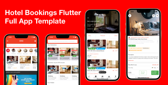 hotel booking flutter full app template / flutter hotel booking full app template Flutter  Mobile Templates