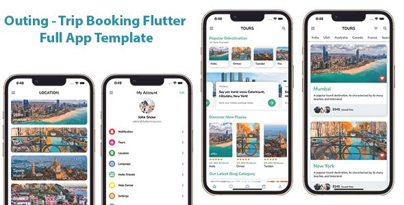 trips / travels booking full app flutter / flutter trips / tourist booking app    