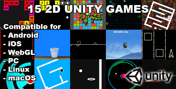 15 2D Unity Games Bundle iOS  Mobile Games