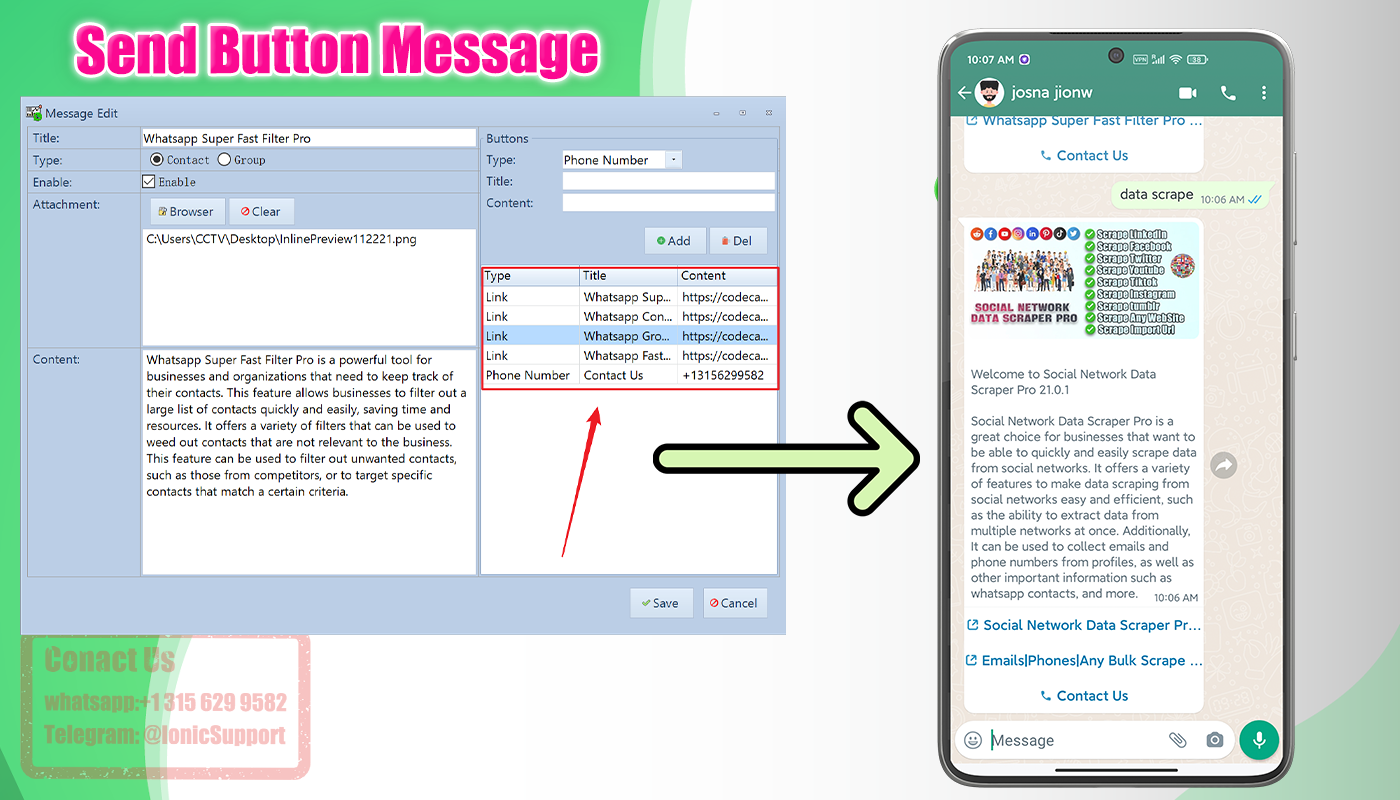 Whatsapp Market Pro+Auto Reply +License Generate Key App--send button message