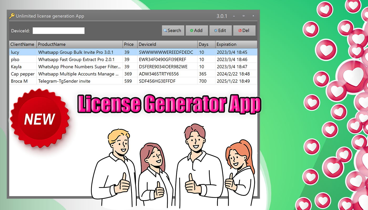 License Generate KeyApp-manage you client