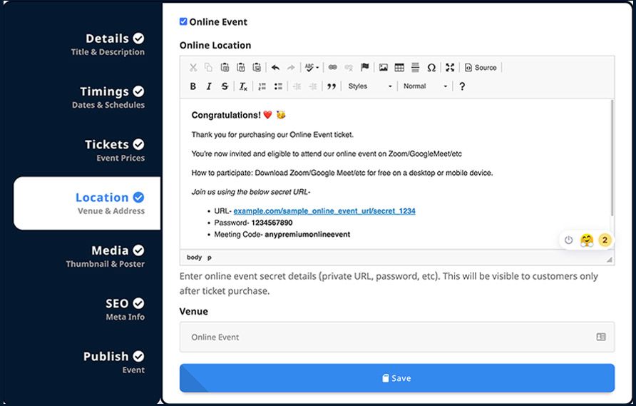 Online/Virtual Events & Classes