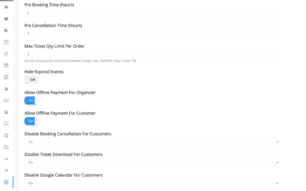eventmie-Multiple Booking Configurations