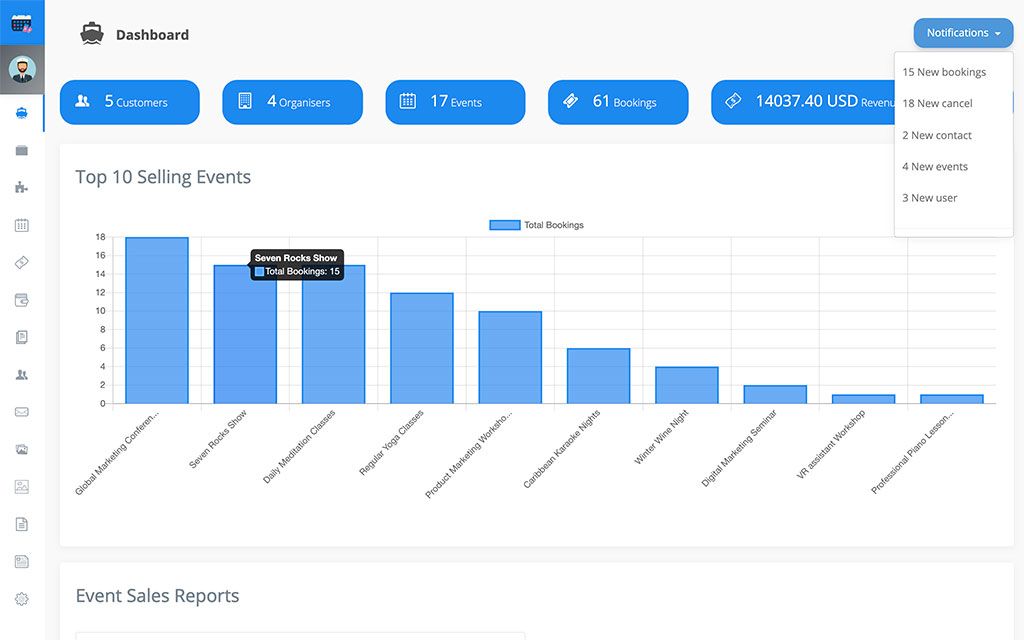 eventmie-Laravel Voyager Admin Panel