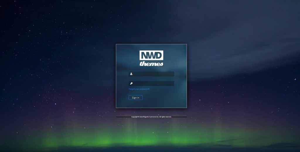 Dark theme login page