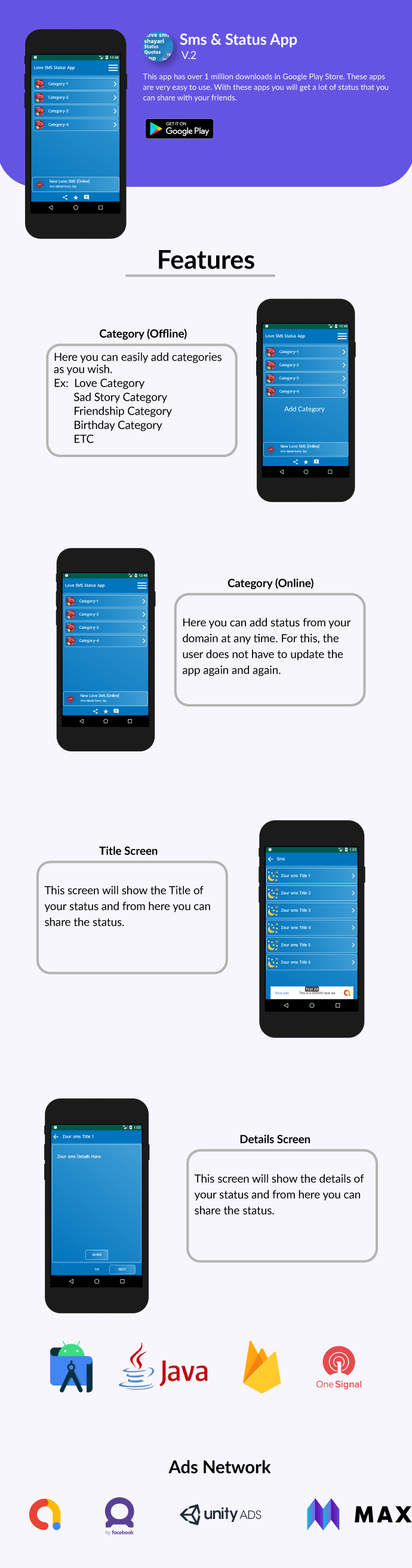 Quotes & Status Android Studio App