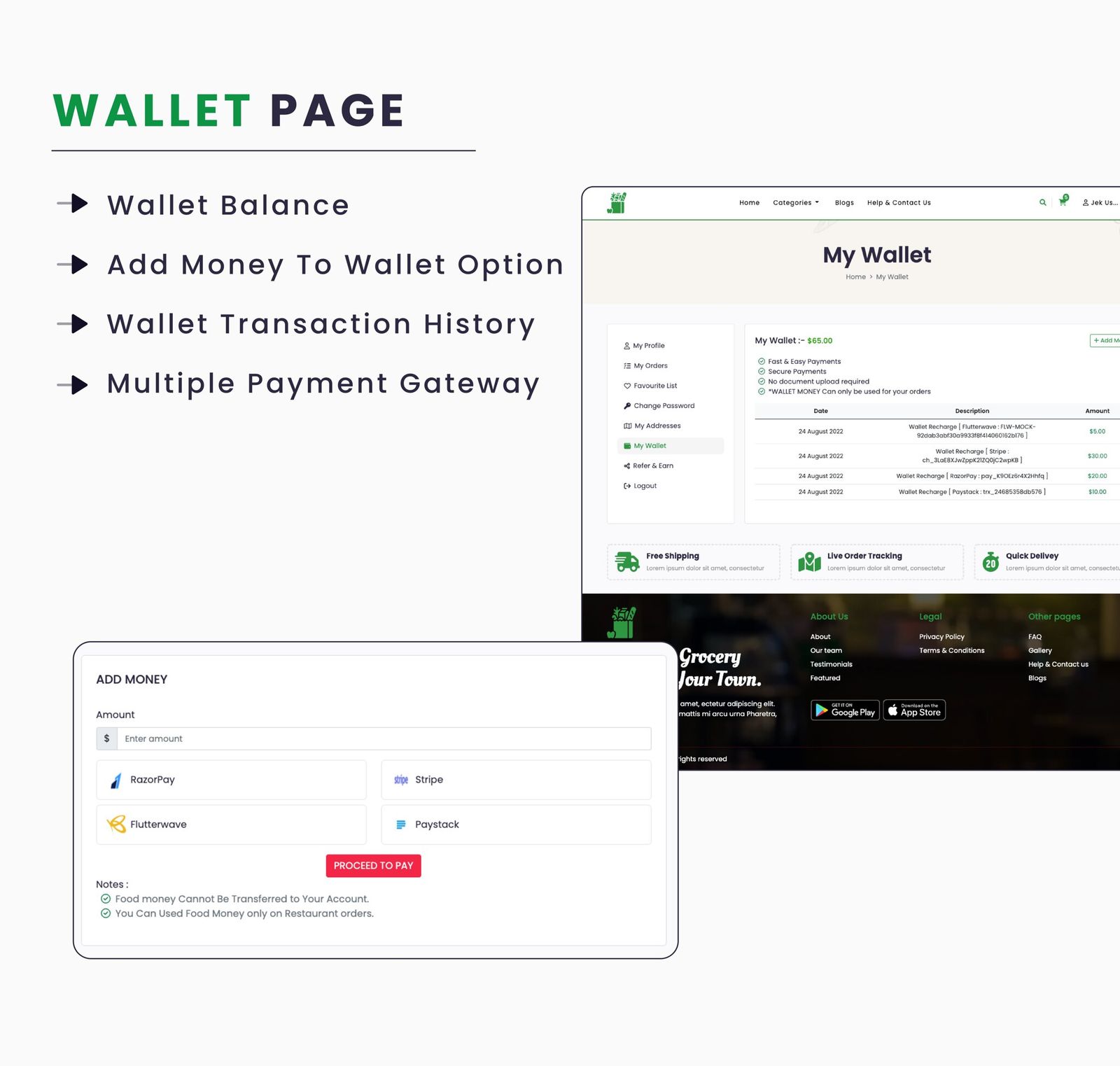 Single Grocery, Food, Pharmacy Store Website & Delivery Boy Application With Admin Panel - 11