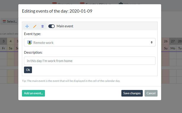 Your Calendar - Universal multi-functional calendar. Team, rental, multipurpose calendar. - 4