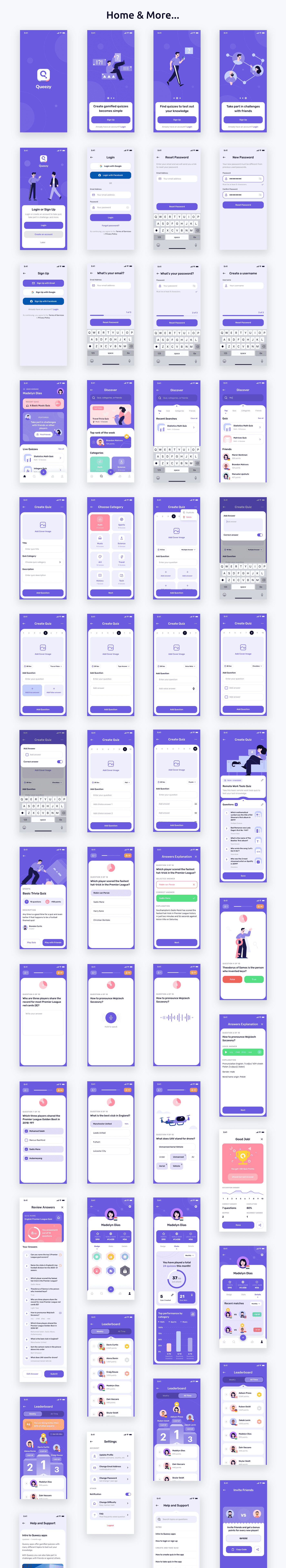 Quiz APP ANDROID + IOS + FIGMA | UI Kit | Flutter | Queezy Game - 3