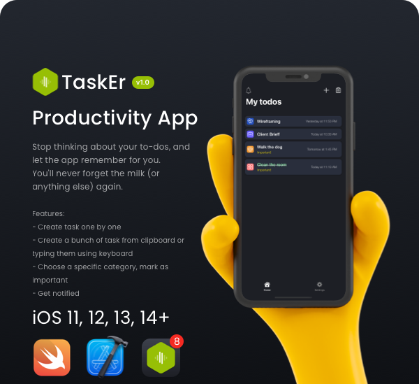  Todo List Swift, TaskEr, Todo, Todo List