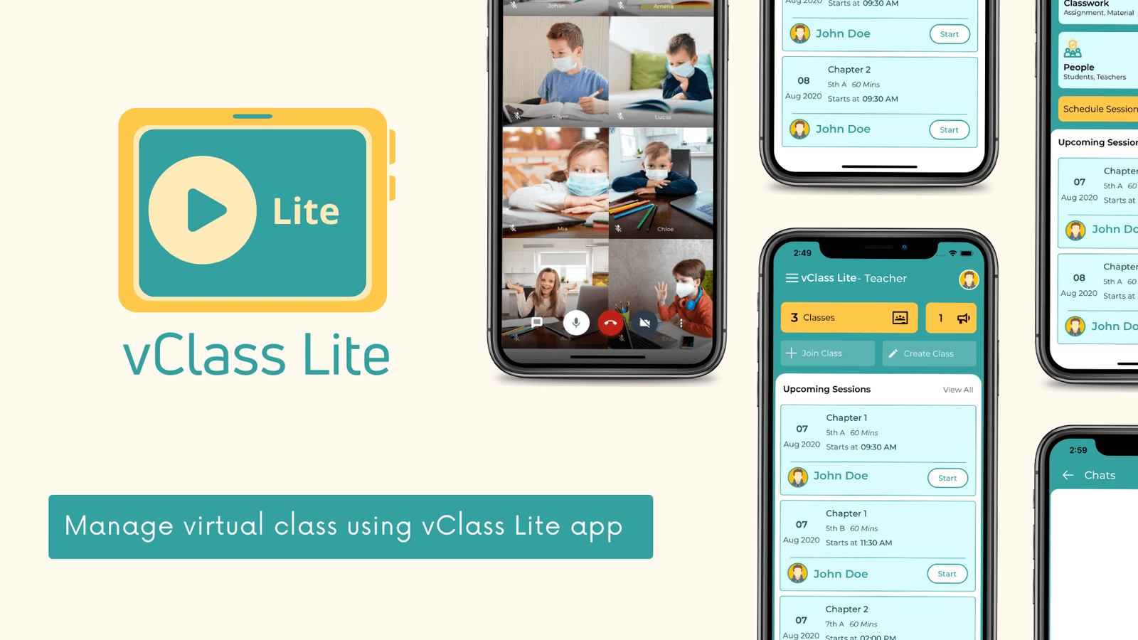 vClass Lite - Virtual Online Live Classroom Android App - 1