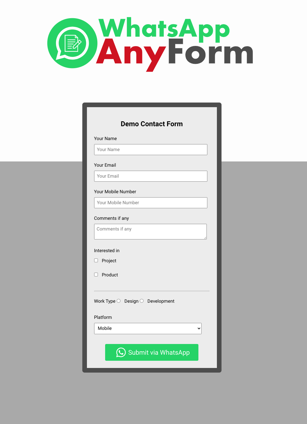 Demo Form