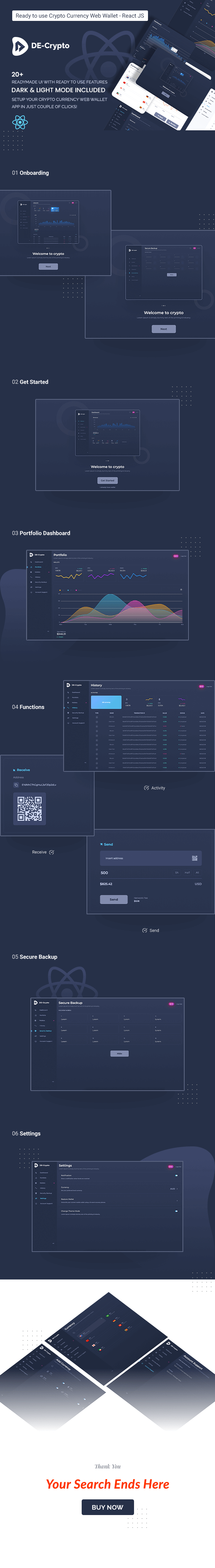 decentralized readymade cryptocurrency wallet - React JS