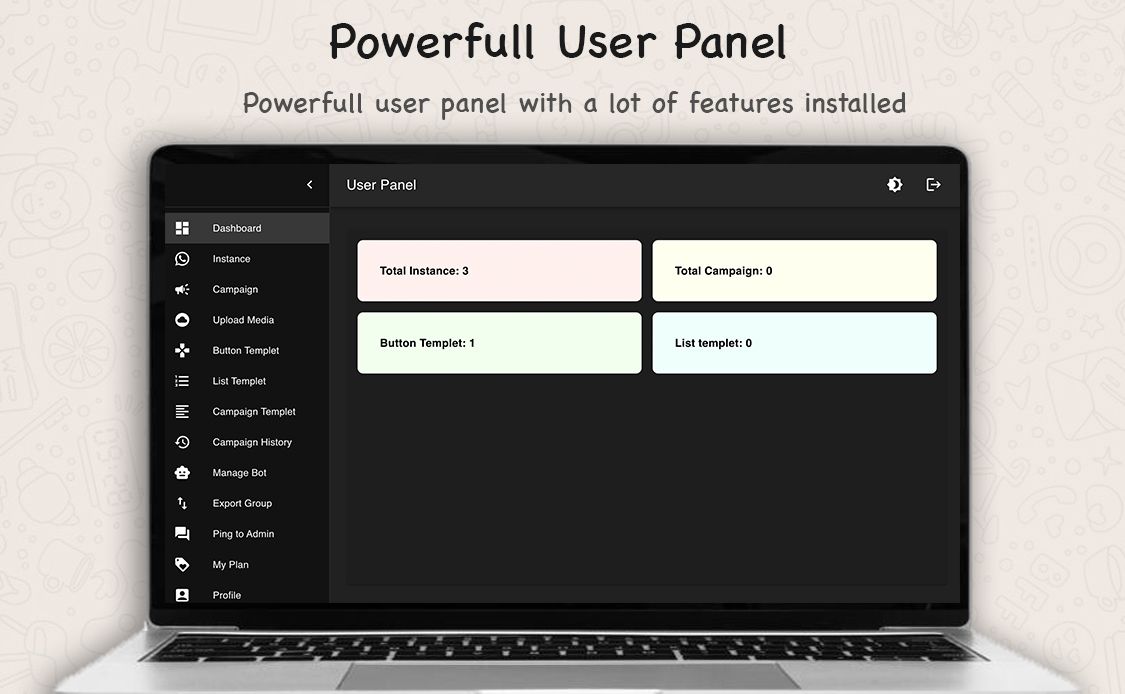 whatsham user panel