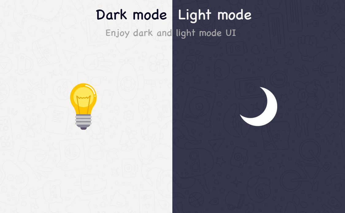 whatsham light and dark mode frontend