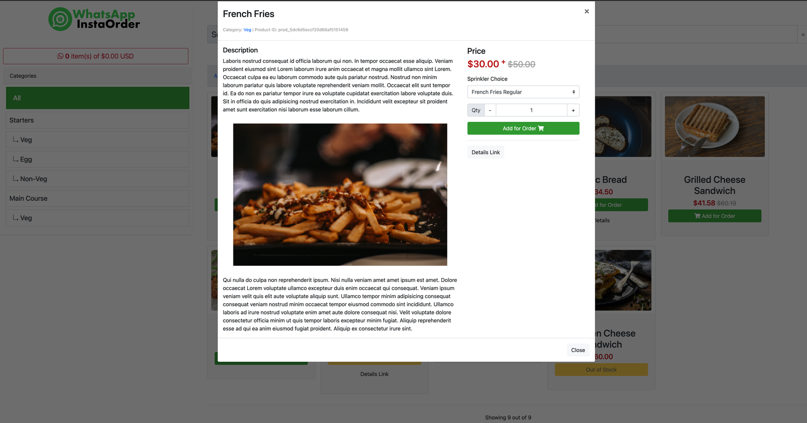 WhatsApp InstaOrder