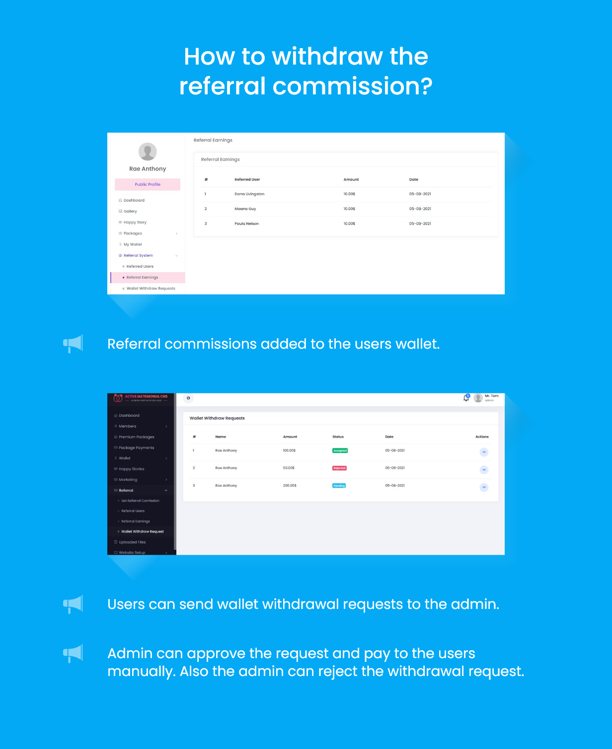 Active Matrimonial Referral System add-on - 7