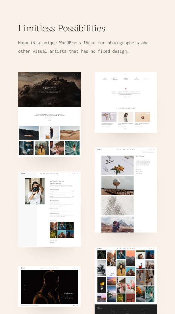 Norm - Photography Elementor WordPress Theme - 2