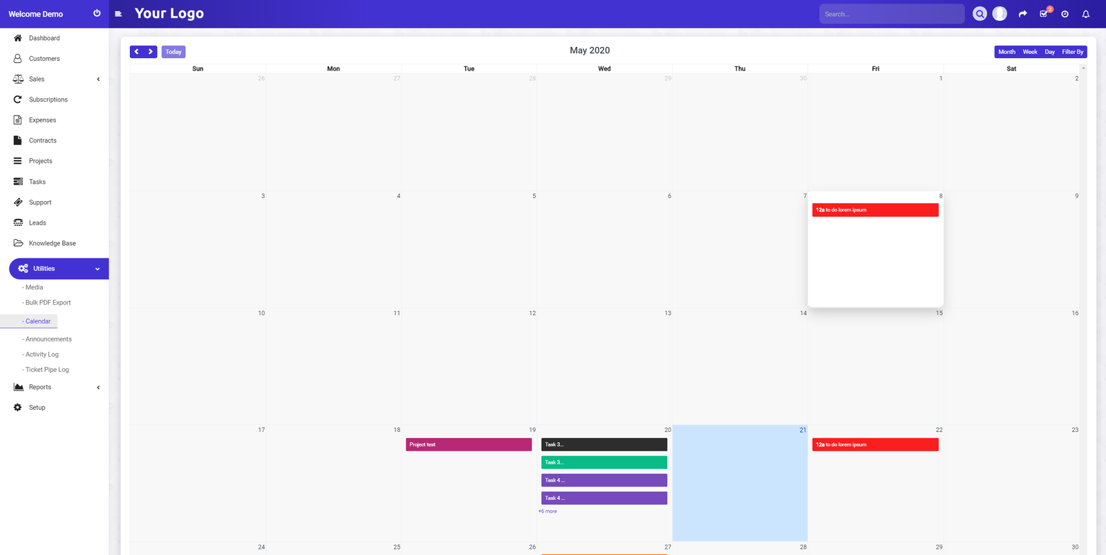 Ultimate Purple Theme for Perfex CRM