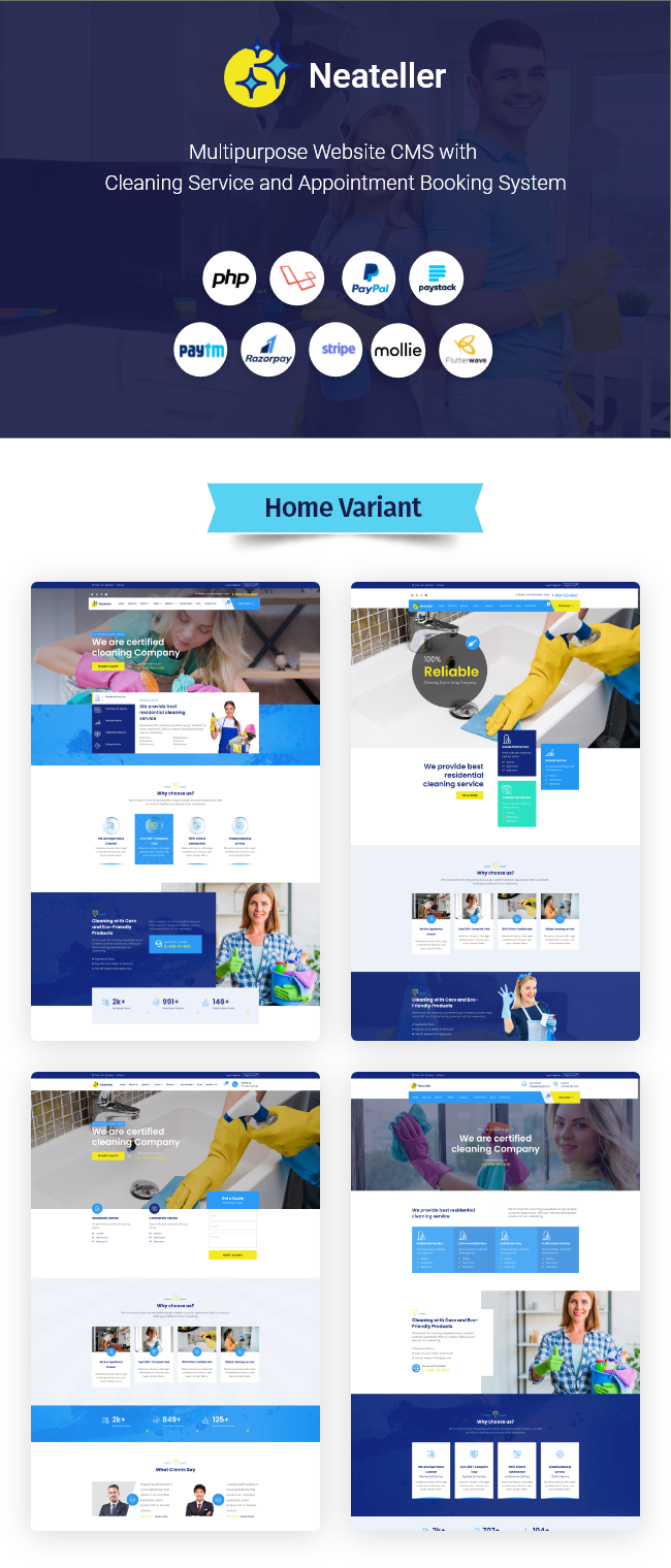 multipurpose website and appointment booking system